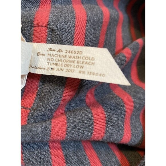 MATILDA Jane TWAS THE NIGHT Dress Tank Tulle Striped Red Gray Women's XS - Picture 10 of 10